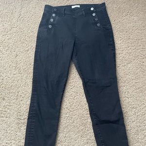 Loft Black Sailor Skinny Jeans